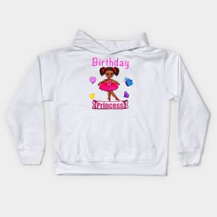 It’s my birthday Cute african American princess ballerina Kids Hoodie